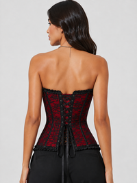 Corset Noir Et Rouge Bustier