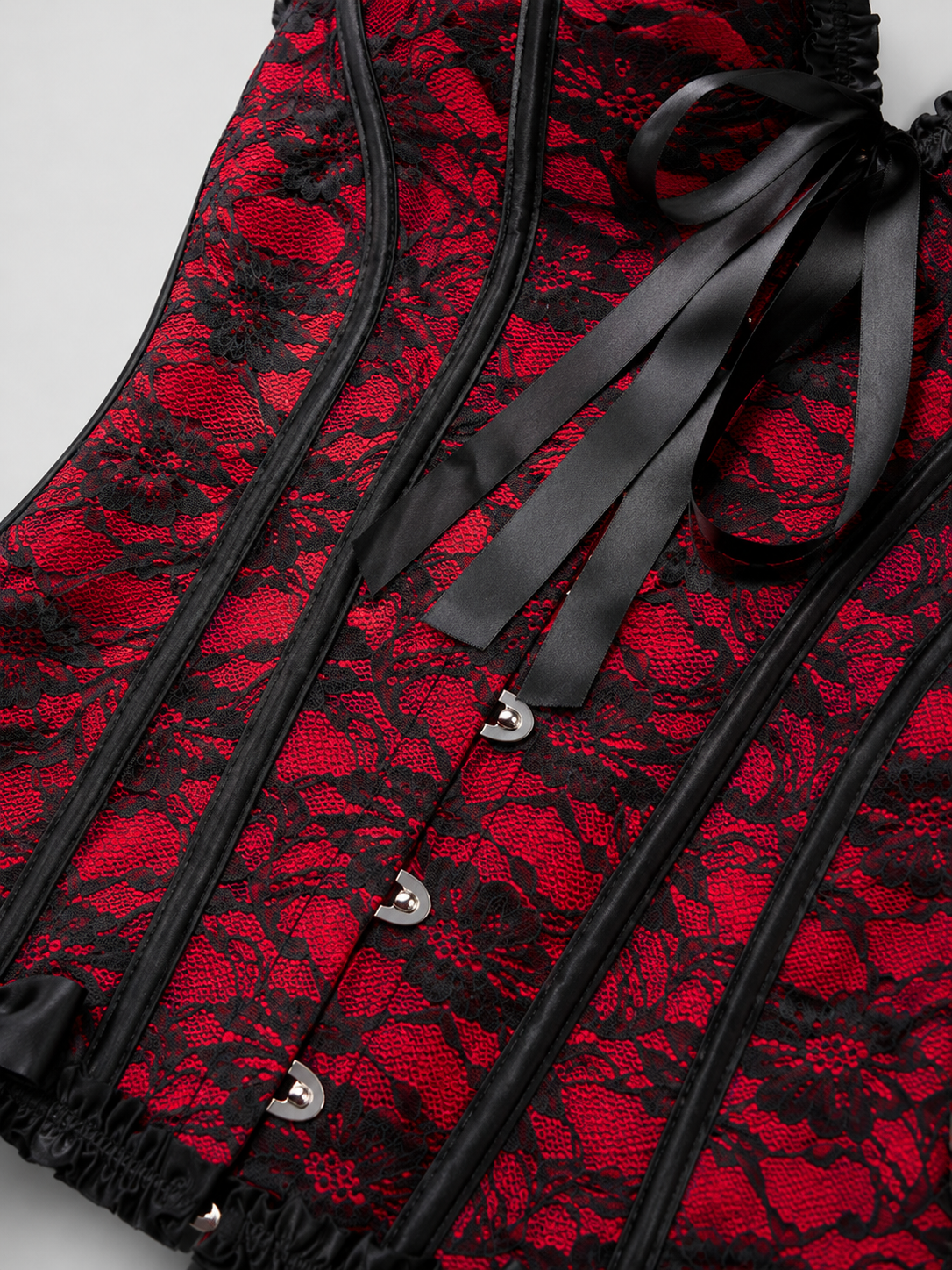 Corset Noir Et Rouge Bustier