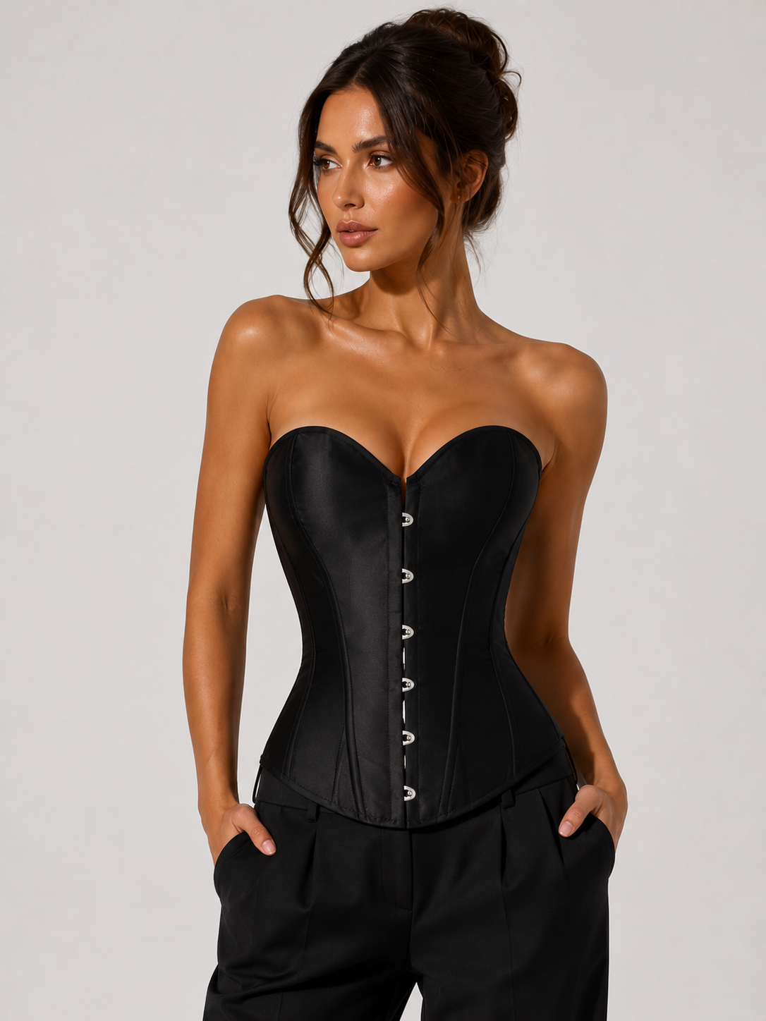 Corset Noir Simple Bustier