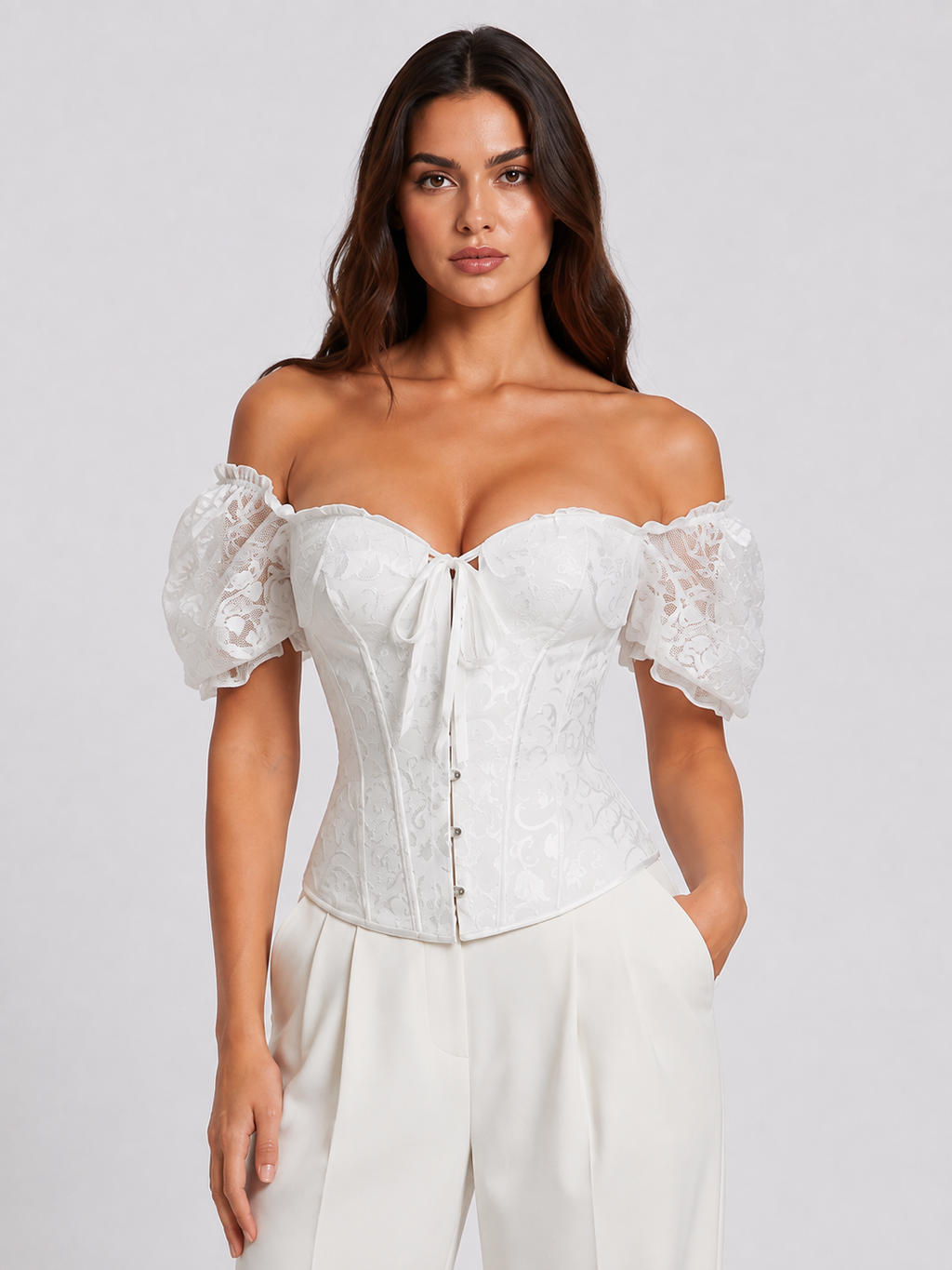 Bustier Corset Chic Blanc