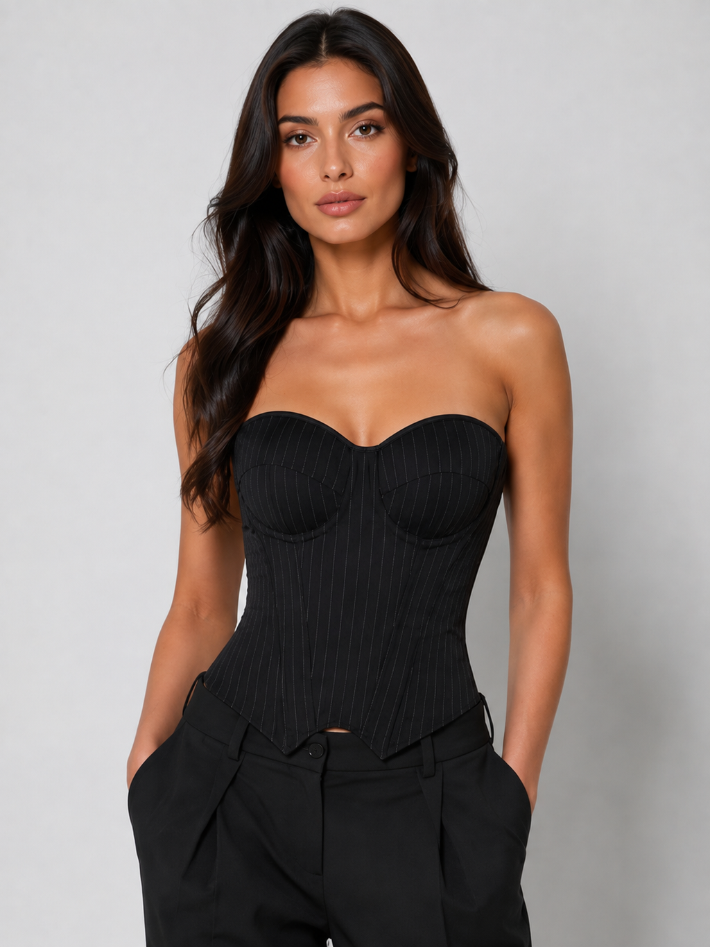 Bustier Femme Corset Noir