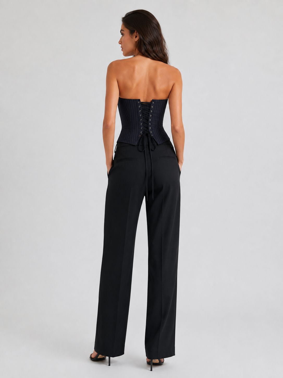Bustier Femme Corset Bleu