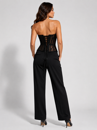 Corset Femme Noir Dentelle