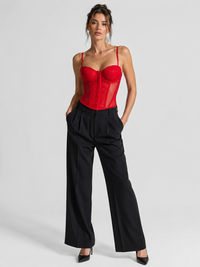 Corset Dentelle Rouge