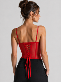 Corset Dentelle Rouge