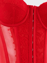 Corset Dentelle Rouge