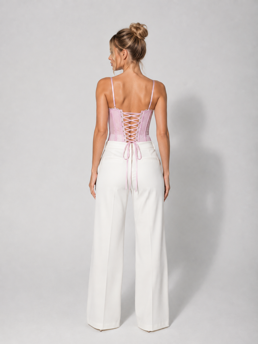 Corset Dentelle Femme Rose
