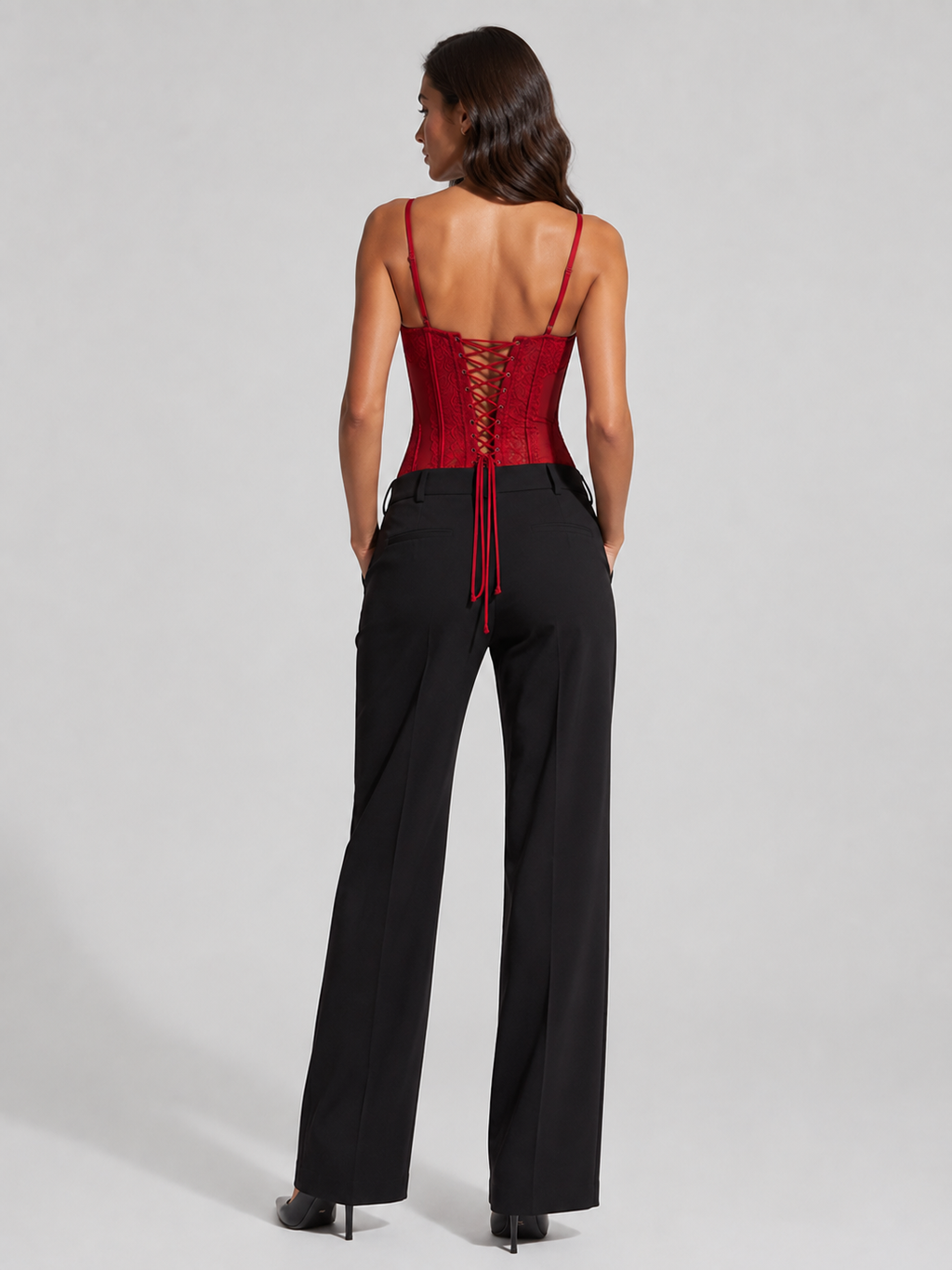 Corset Rouge Dentelle
