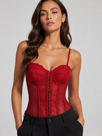Corset Rouge Dentelle