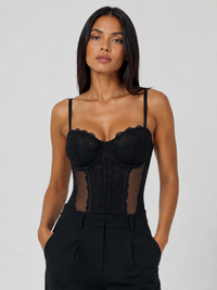 Corset En Dentelle Noir