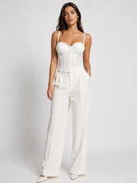 Corset Bustier Dentelle Blanc