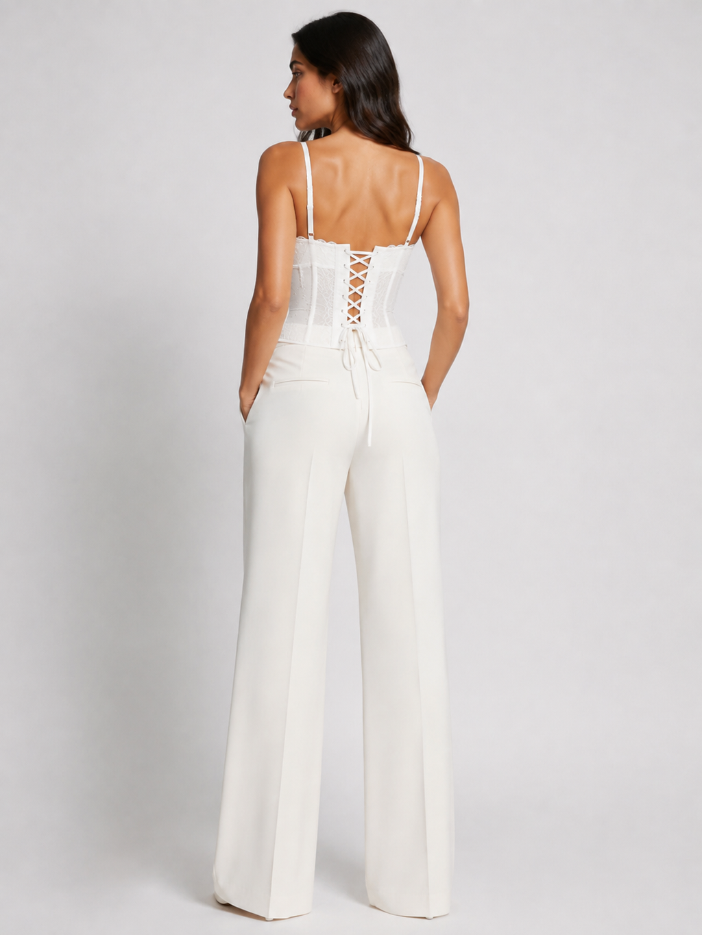 Corset Bustier Dentelle Blanc