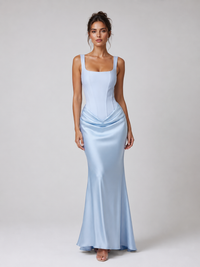 Robe Corset Soirée Bleu
