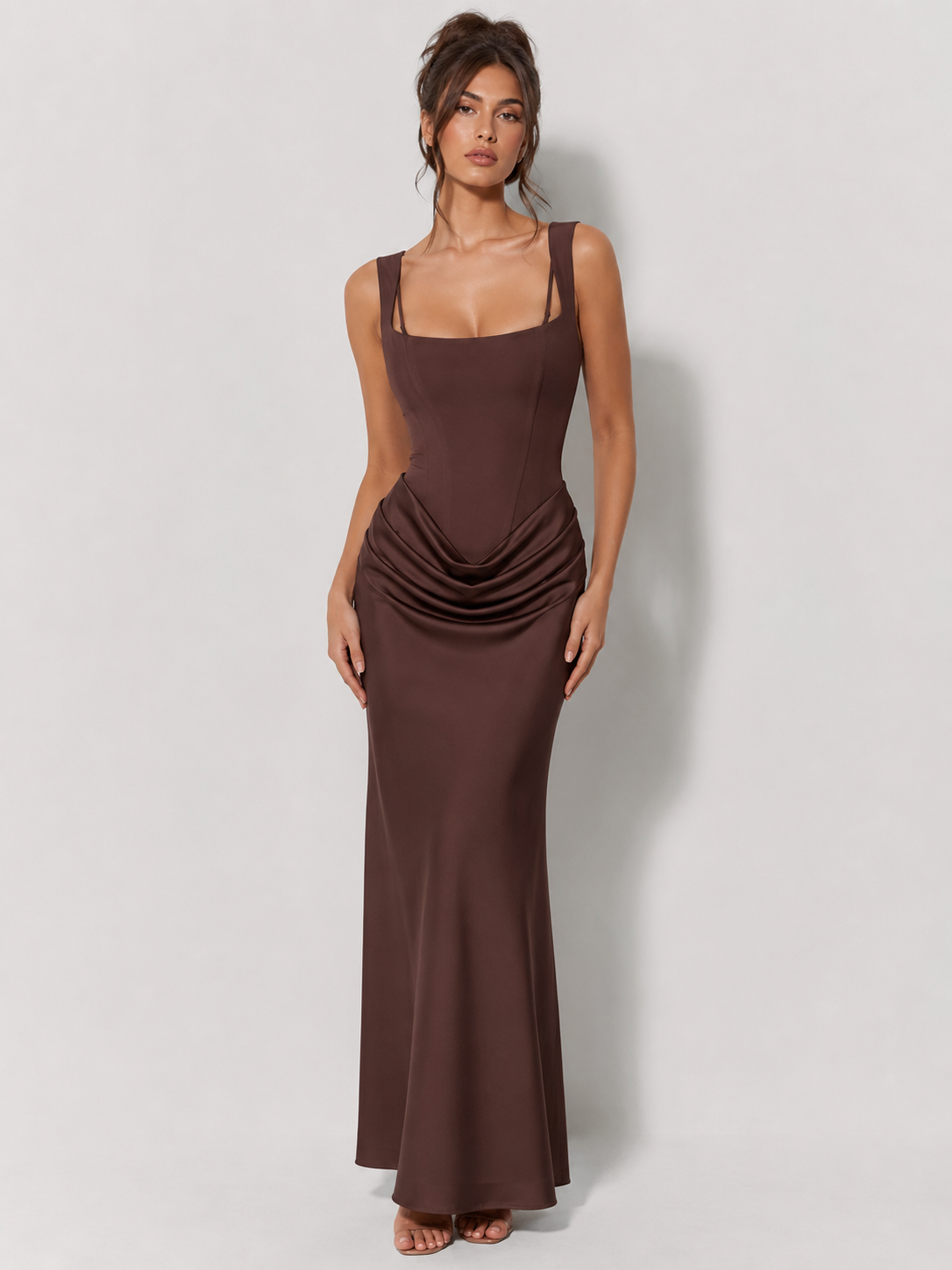 Robe Corset Soirée Marron