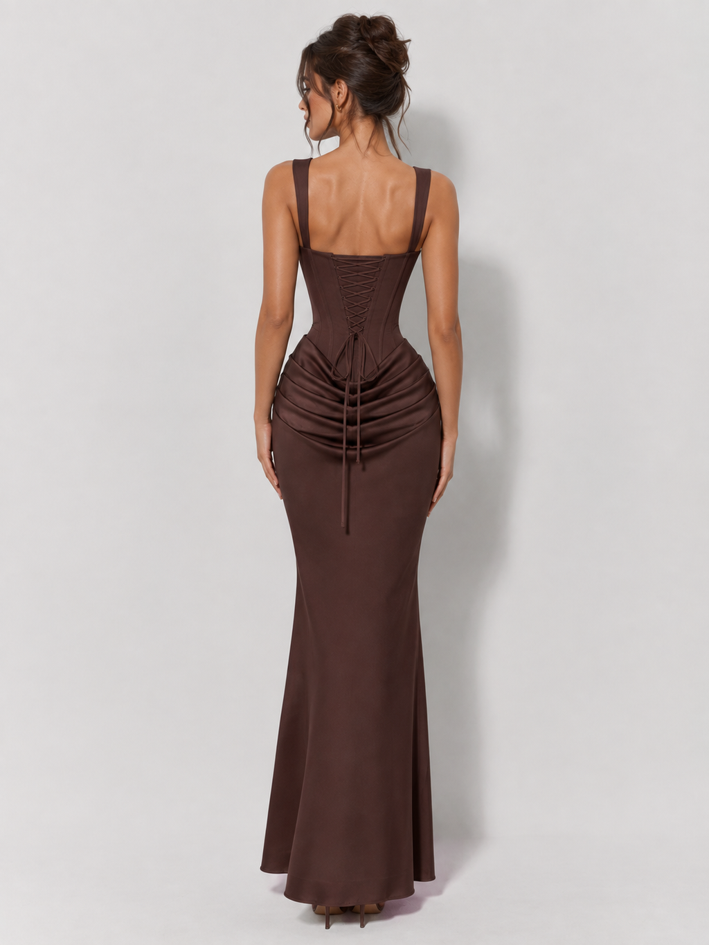 Robe Corset Soirée Marron