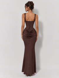 Robe Corset Soirée Marron