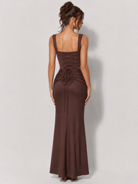 Robe Corset Soirée Marron