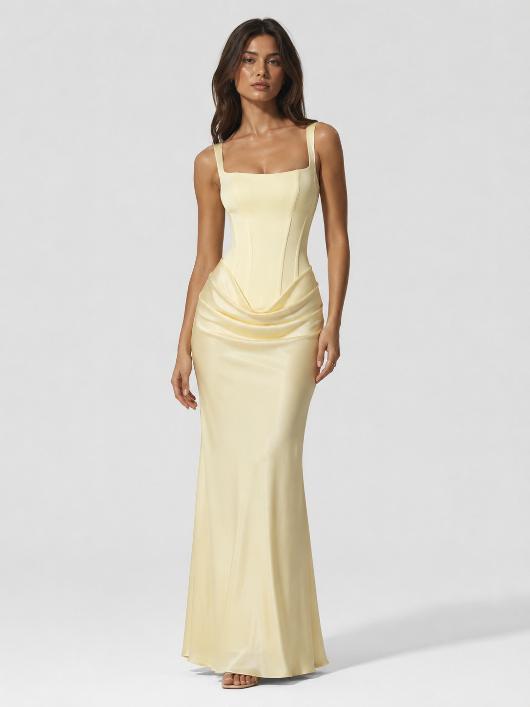 Robe Corset Soirée Jaune