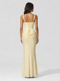 Robe Corset Soirée Jaune