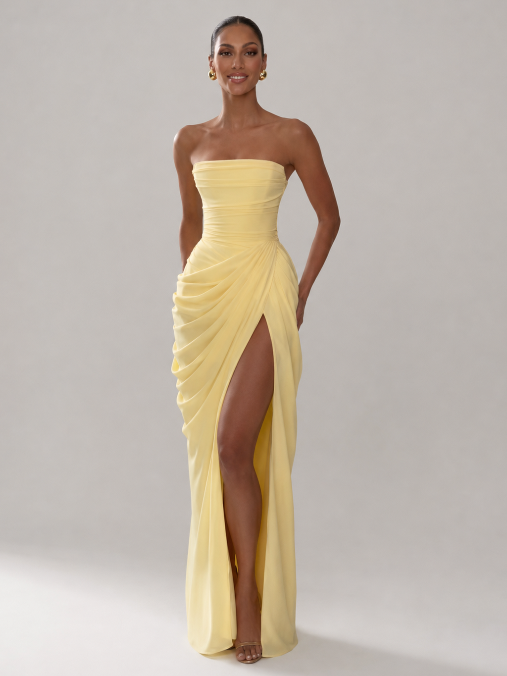 Robe Avec Corset Jaune