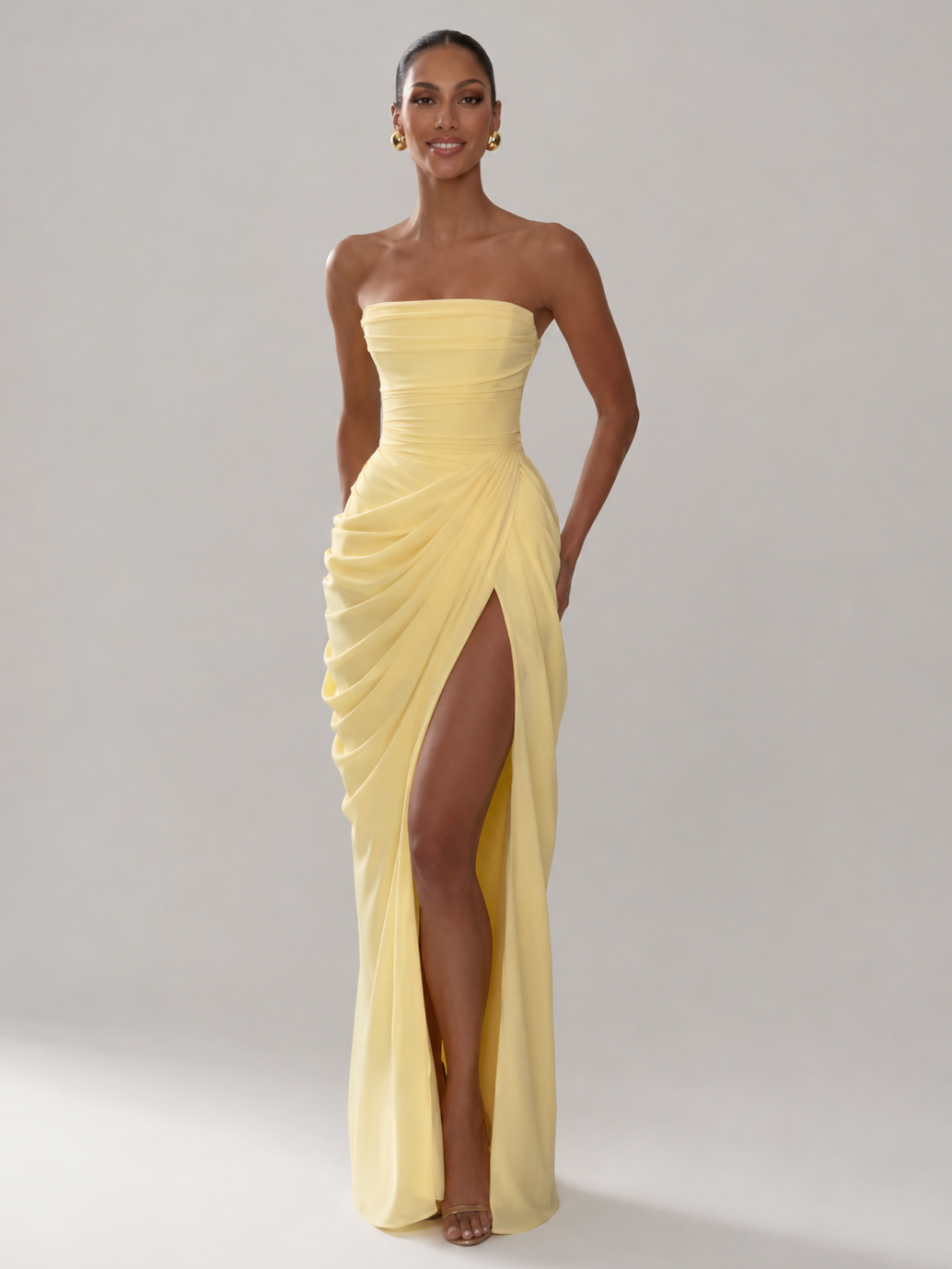 Robe Avec Corset Jaune