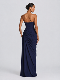 Robe Avec Corset Bleu