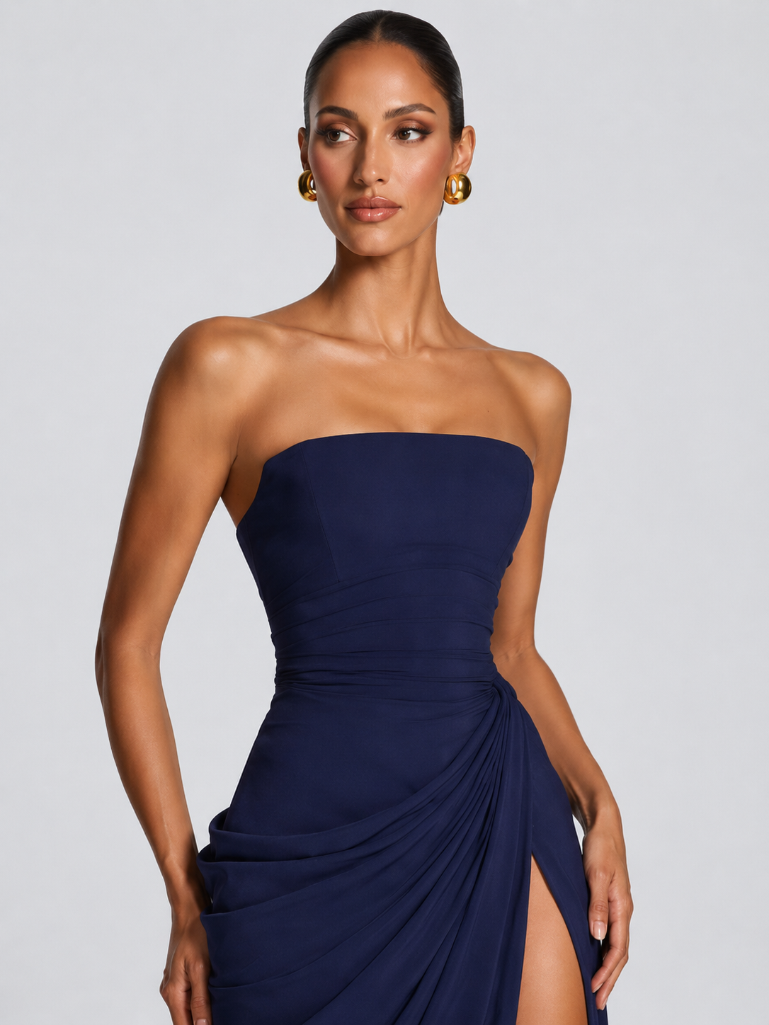 Robe Avec Corset Bleu