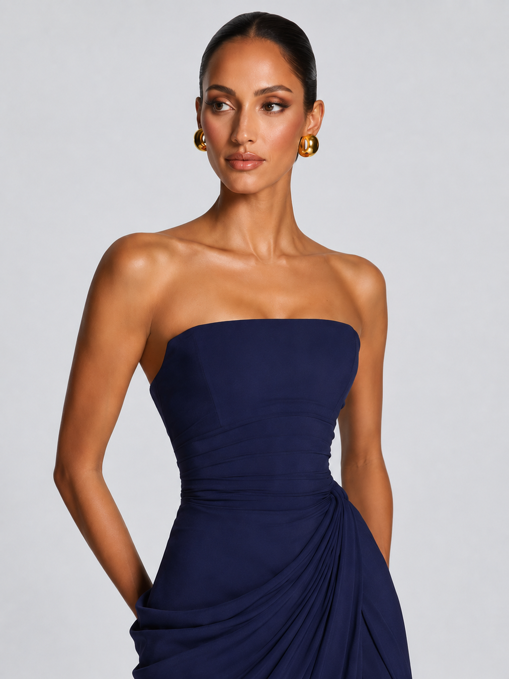 Robe Avec Corset Bleu
