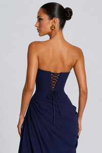 Robe Avec Corset Bleu
