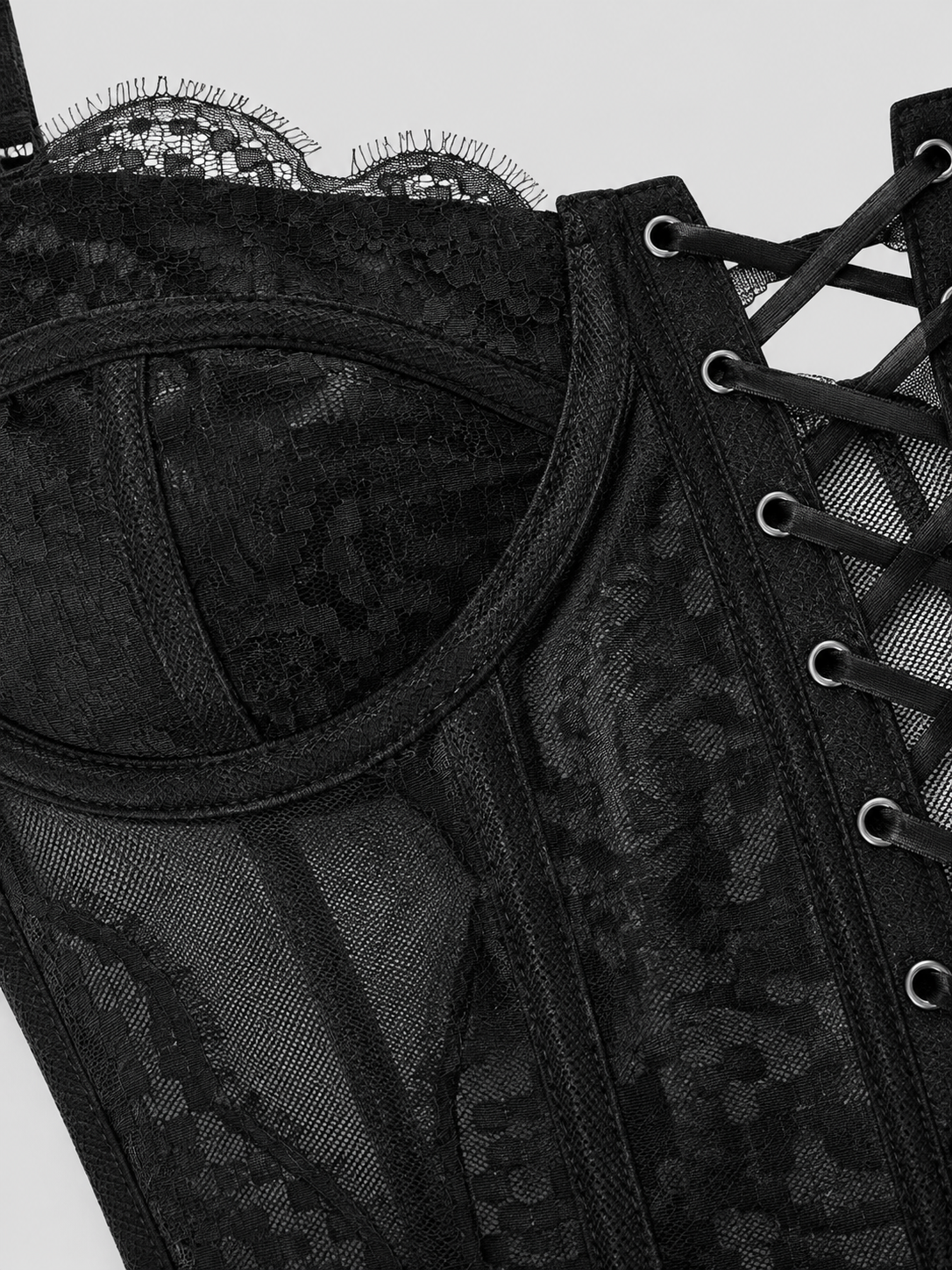 Top Corset Dentelle Noir