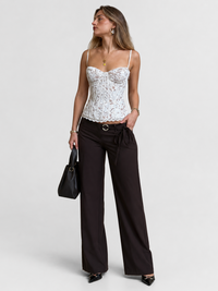 Top Corset Blanc Dentelle