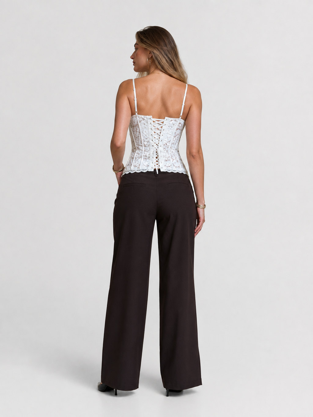 Top Corset Blanc Dentelle