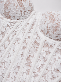 Top Corset Blanc Dentelle