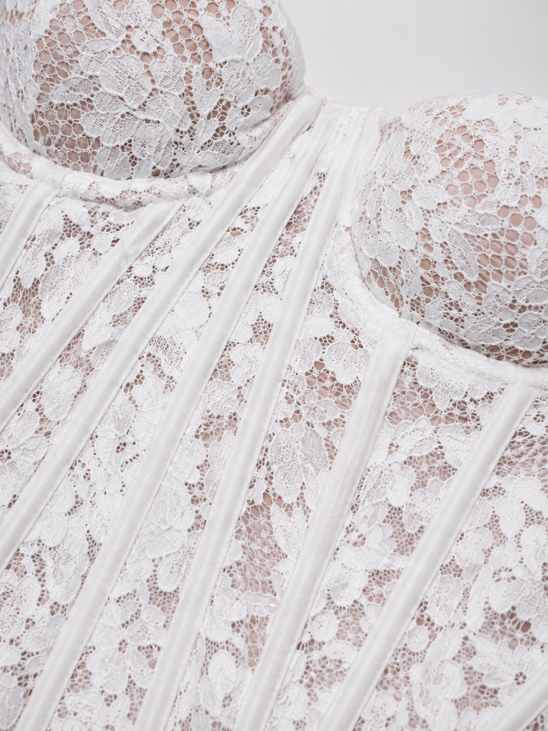 Top Corset Blanc Dentelle