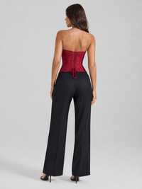 Corset Bustier Habillé Rouge