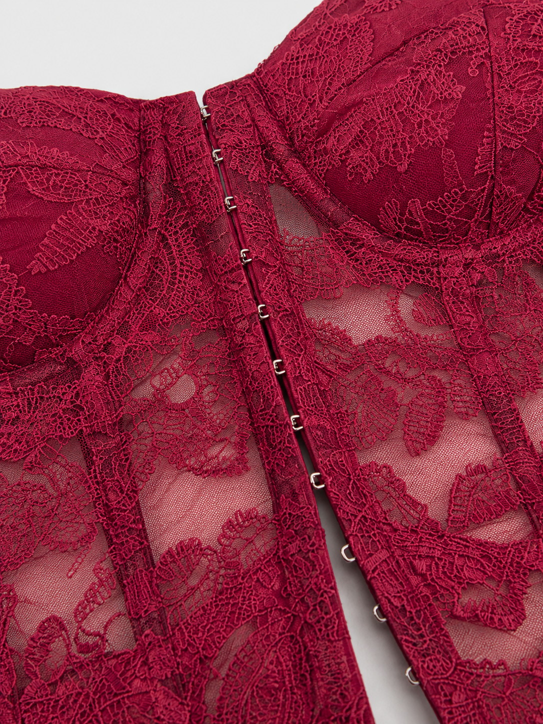 Corset Bustier Habillé Rouge