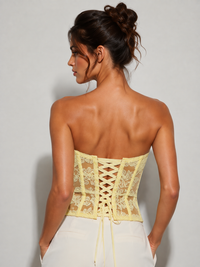 Bustier Tops Corsets Jaune