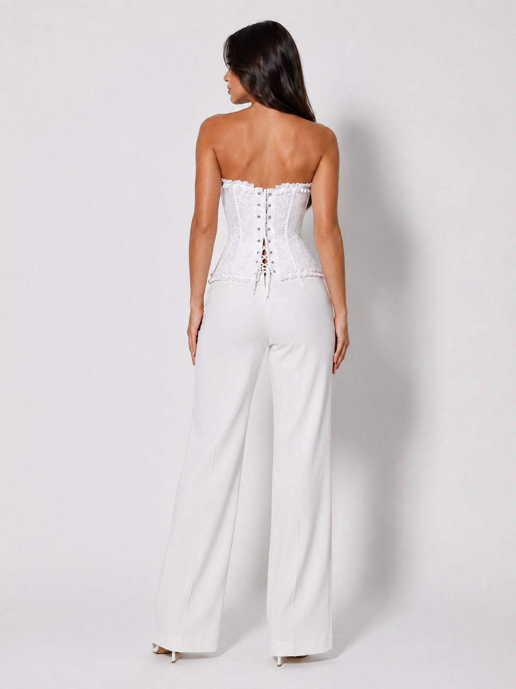 Corset Victorien Blanc Bustier