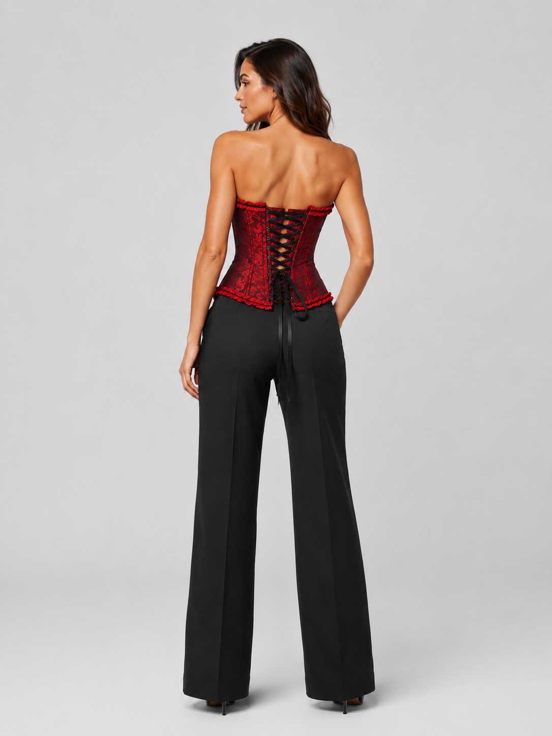 Corset Victorien Rouge Bustier