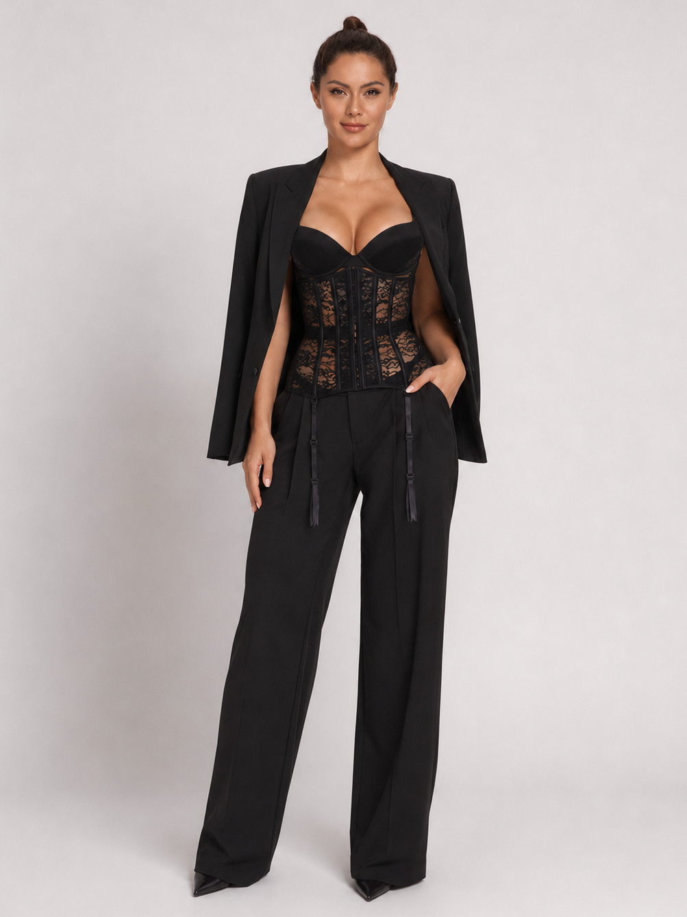 Corset Serre-Taille Avec Porte-Jarretelles