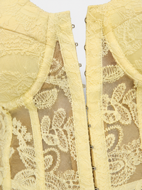 Bustier Tops Corsets Jaune
